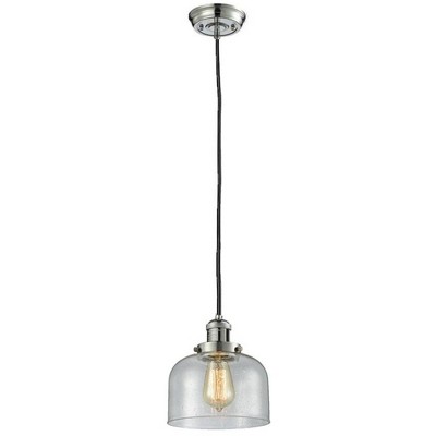 Bell - 1 Light Cord Hung Mini Pendant In Industrial Style-10 Inches Tall and 8 Inches Wide