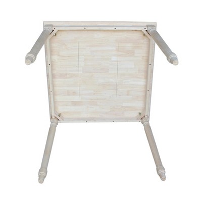 Natural Solid Wood Counter Height Dining Table with Turned Legs