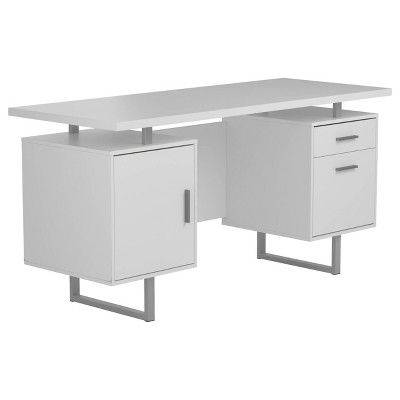 Coaster company contemporary writing desk in glossy store white finish