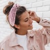 Unique Bargains Women's Velvet Faux Pearl Knotted Headband 1 Pc - 3 of 4