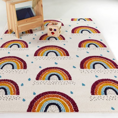 Rainbow store playroom rug