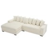 TiramisuBest Oversized Corduroy L Shaped Sofa  Modular sofa Left Chaise Eight Pillows Two Piece Corner Couch - 4 of 4