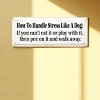 Slickblue Funny Dog Quote Wood Sign – Handle Stress Like A Dog – Rustic Pet Humor Wall Decor – 7x18 - 2 of 3
