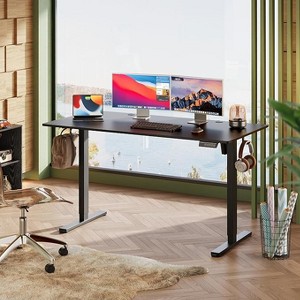 GALAXHERO 55" x 28" Electric Standing Desk Height Adjustable with 3 Height Memory Settings, Sit-Stand Computer Desk for Home Office, Black - 1 of 1