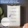 AMERLIFE Modern High Gloss Dressers with Storage Drawers, Elegant Bedroom Storage Organizer - 2 of 4