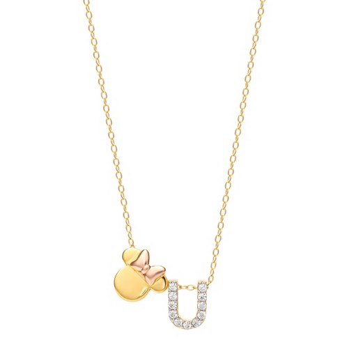 Hello Kitty Womens Enamel Hello Kitty And Sliding Pave Initial Necklace -  Letter O : Target