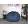 Gulches 5-Foot Bean Bag Chair - Midnight Blue, High-Density Shredded Foam, Removable Microsuede Cover, Comfortable Lounge - 4 of 4
