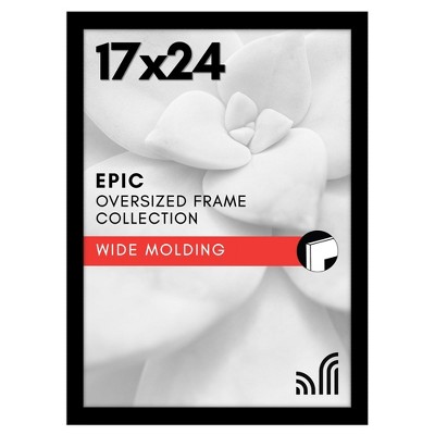 Americanflat 17x24 Picture Frame with Polished Plexiglass - Black Picture Frame with Engineered Wood - Epic Collection