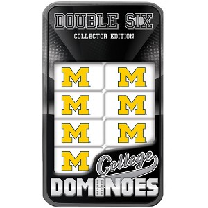 MasterPieces Officially Licensed NCAA Michigan Wolverines 28 Piece Dominoes Game for Adults - 1 of 3