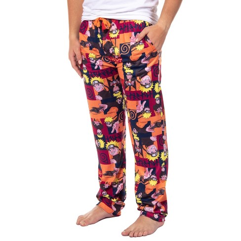 Naruto Anime Chibi Character Aop Orange Mens Sleep Pajama Pants-xl : Target