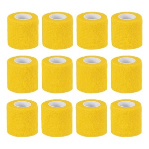 Unique Bargains Self-Adhesive Elastic Breathable Athletic Tapes 12 Rolls 2" x 177" - 1 of 4