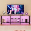 Living Room TV Stand for TVs Up to 75 Inch, Entertainment Center w/Power Outlet and Lights Open Storage Shelves, Media Console - 4 of 4