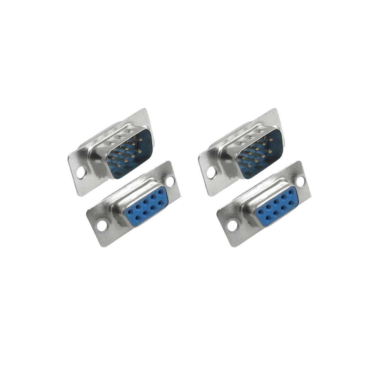 Unique Bargains Metal Solder Type DB 9 Pin Female to Male Serial Cable Adapter Pack of 10 - thumbnail 3