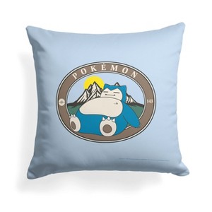 Pokemon Snooring Outdoors Throw Pillow 18x18 Inches - 1 of 4