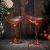 The Wine Savant Orange Colored Champagne & Cocktail Glasses, Beautiful Addition to Home Bar with a Unique Style & Decor - 6 pk - 4 of 4