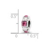 Black Bow Jewelry Sterling Silver with Pink Crystals Geometric Spacer Bead Charm - 4 of 4