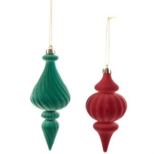 The Lakeside Collection Set of 2 Arabesque Velvet Ornaments 2 Pieces - 1 of 1