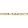 Black Bow Jewelry 4.75mm, 14k Yellow Gold, Flat Figaro Chain Necklace - 4 of 4