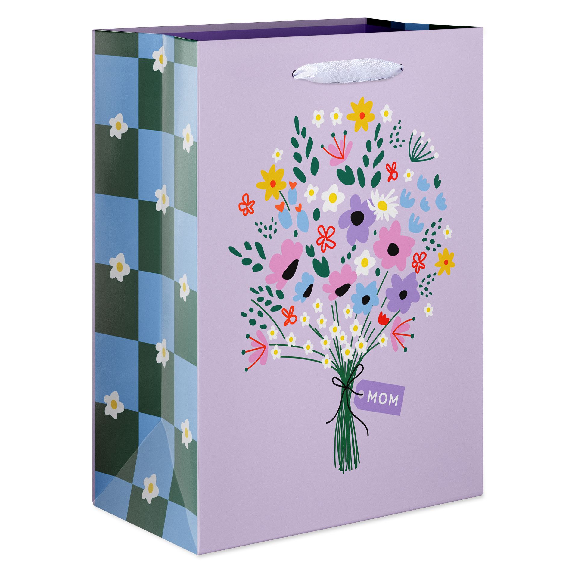 Large Mother's Day Gift Bag, Floral Bouquet 13"x10" Designed by Spaghetti and Meatballs
