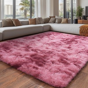 LOVEVOOK Large Area Rugs for Living Room Bedroom, 10x14 Feet Black Fluffy Shag Rugs, Modern Indoor Floor Carpet for Home Decor Aesthetic - 1 of 4