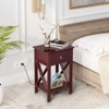 Karl Home 1-Drawer Brown MDF (Medium-Density Fiberboard) 15.75in. W Nightstands - 2 of 4