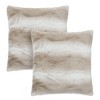 Chanasya Embossed Plush Faux Fur Throw Pillow Covers - 2- Piece - 18" x 18” - 2 of 4
