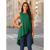 Seta T Women's High Low Hem Sleeveless Crew Neck Dressy Casual Shirts - 3 of 4