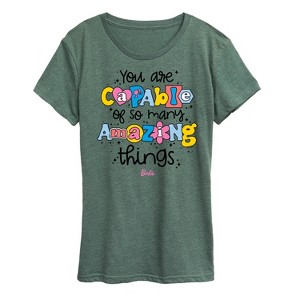 Women's - Barbie - You Are Capable Of So Many Amazing Things Barbie Short Sleeve Graphic T-Shirt - 1 of 4