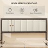Queen Size Bed Frame with Headboard, Platform Bed Frame with Wooden Slats No Box Spring Needed Charcoal Gray - 4 of 4