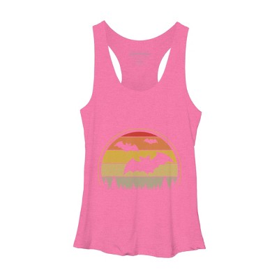 Women's Design By Humans Vintage Retro Vampire Bats Halloween Costume By Chos Racerback Tank Top