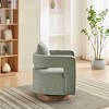 CAVINAS Linen Blend Swivel Accent Chair with Mid-Height Open Backrest,Upholstered Swivel Living Room Chairs,Reading Chairs for Living Room - 4 of 4