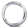 Pompeii3 Men's Brushed Tungsten 7mm Beveled Comfort Fit Ring Wedding Band - 3 of 4