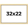 PosterPalooza | Simple Gold Picture Frame - UV Acrylic, Backing Board, Hanging Hardware Included - 2 of 4