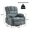 Power Electric massage lift lounge chair, suitable for the elderly, with heating and vibration functions BLUE - 4 of 4