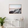 Amanti Art Oias Cliffside Charm Santorini by Bella Eve Canvas Wall Art Print Framed 42-in. W x 32-in. H. - 3 of 4