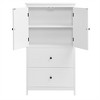 Ridstar 43.3 in. H White Bathroom Storage Cabinet with Two Doors and Drawers, Adjustable Shelf - 4 of 4