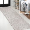 Clayton Coastal Solid Glam Shag Machine-Washable Rug - JONATHAN Y - 4 of 4