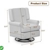 Rocker Recliner Swivel Recliner Nursery Glider Chair Soothing Rocking Motion Nursery Breastfeeding Maternity Chair - 2 of 4