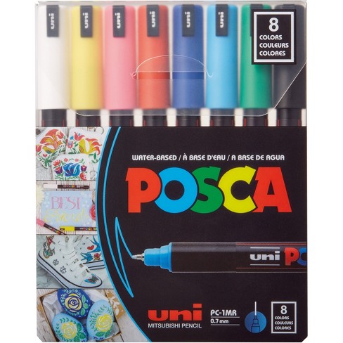 Uni Posca Paint Marker PC-3M Black, 3 Pens Pack(Japan Import)