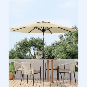 7.5 FT Outdoor Patio Umbrella, Table Market Umbrella, 6 Sturdy Ribs UV Protection Waterproof for Garden, Deck, Backyard, Pool - 1 of 4