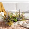 Artificial Plant - Faux 25" Lotus & Fern Wood Planter - FXP1065 - Multicolored - Safavieh - 2 of 4