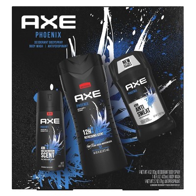 Axe Phoenix Body Wash + Antiperspirant & Deodorant + Body Spray Gift Pack Set - 3ct