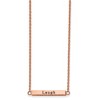 Chisel Stainless Steel Rose IP-plated Enameled Cubic Zirconia ENJOY THE LITTLE THINGS Bar on a Cable Chain Necklace 16" with a 2" Ext. - 3 of 4