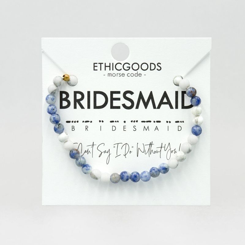 ETHIC GOODS Women's 4mm Morse Code Bracelet [BRIDESMAID], 3 of 6