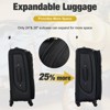 FonTOI 20"&24"&28" Luggage Sets 3 Pieces, Softside Expandable Luggages with Duffel Bag, Spinner Travel luggage Sets, Black, 12.2"*18.9"*30" - 2 of 4
