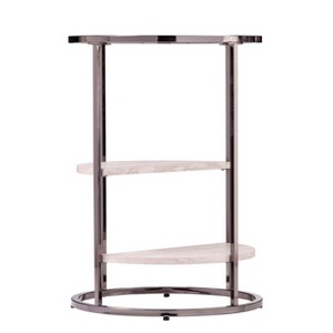 Ledermore Round Side Table w/ Faux Stone - OC1081906 - Black - SEI - 1 of 4