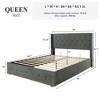 Allewie Lift Up Storage Bed, Button Tufted Headboard with Wingback, No Box Spring Needed, Hydraulic Storage, Button Tufted - 2 of 4