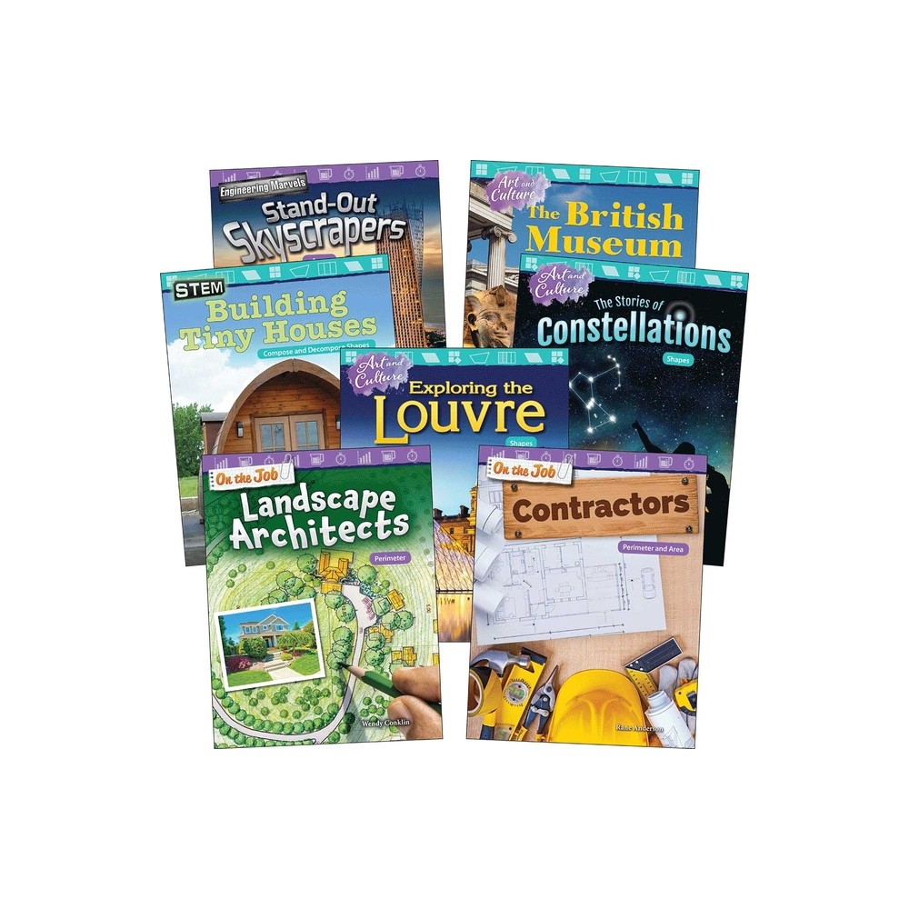 Geometry: Grades 2-3 (7-Book Set) - (Mathematics in the Real World) by Multiple Authors (Hardcover)