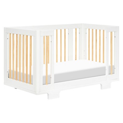 Yuzu White and Natural 8-in-1 Convertible Crib with All-Stages Conversion Kits