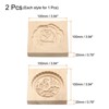 Unique Bargains Wooden 3D Carved Smooth Vintage Baking Cookie Biscuit Mould 2 Pcs - 2 of 4